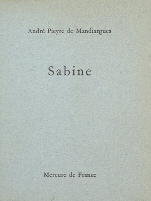 cover image of Sabine